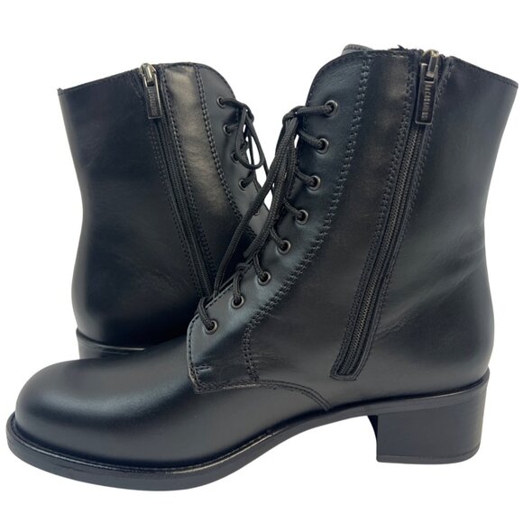 La Canadienne Women's Palmina Combat Boot,Black Leather 8 W US - Picture 6 of 11